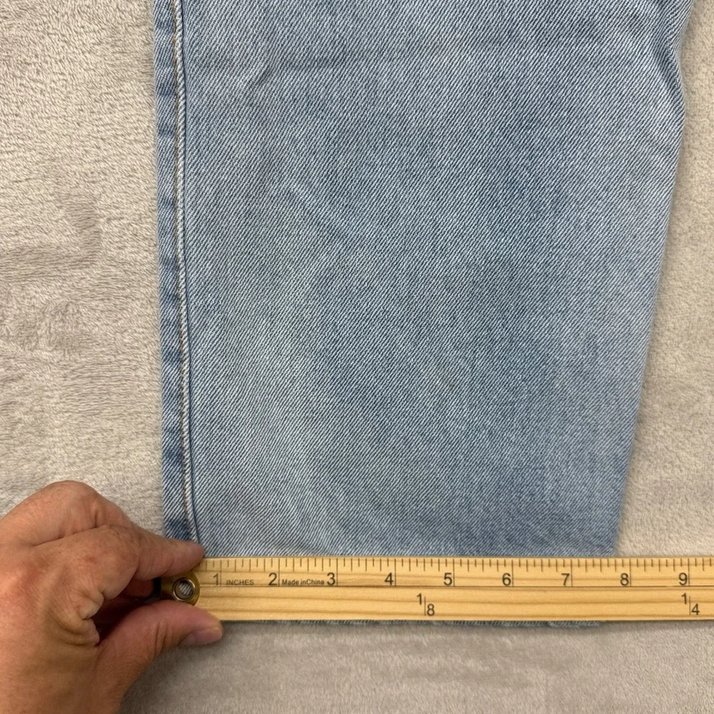 Levi's 501 Original Fit Jeans Mens 30x30 Light Wash Blue Distressed Button Fly